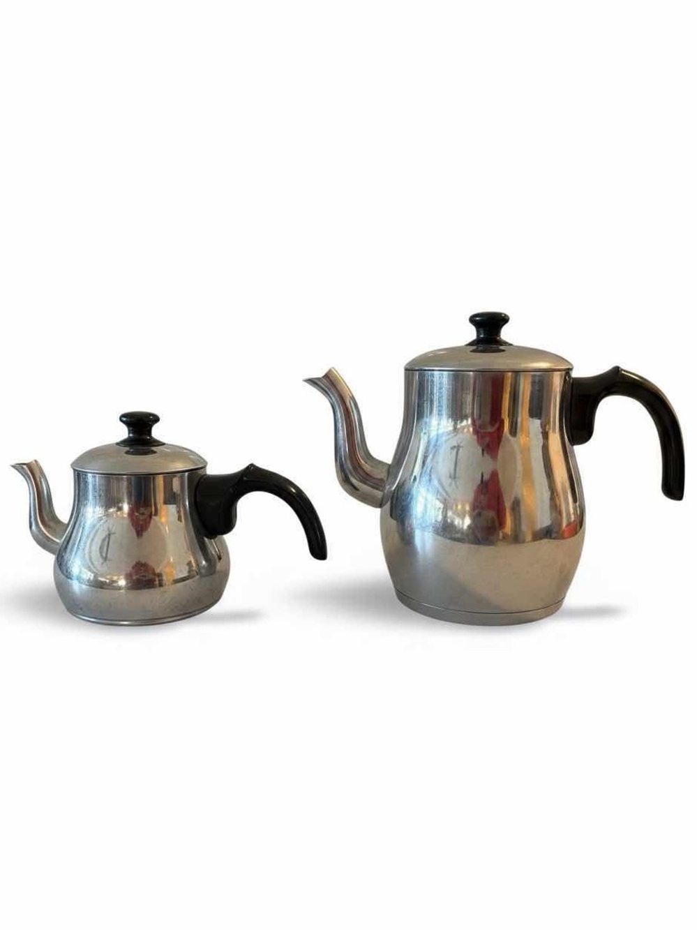 2 Vintage Anodized Paksan Tea Kettles 2.5L & 1.2L